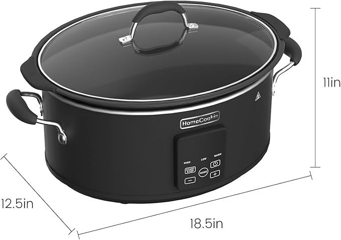 HOMECOOKIN Slow Cooker, Extra Large 10 Quart Digital Programmable Slow Cookers - Image 3