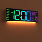 JALL 13" Large Digital Wall Mount Clock, Count Down Timer, Big LED, 8 RGB Color by JALL