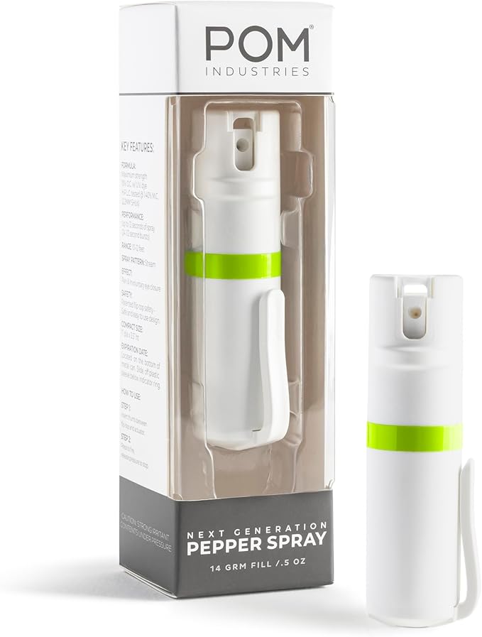POM Pepper Spray Pocket Clip, Quick Flip Top Safety, Maximum Strength OC Formula - Image 2