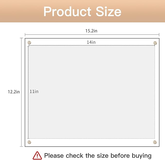 Kalami 3 Pack 11x14 Acrylic Wall Mount Picture Frame Self Adhesive, Floating - Image 2