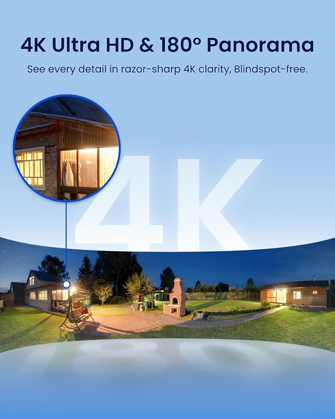 REOLINK Elite Floodlight WiFi, 4K 8MP 180° Panoramic Wired Floodlight Camera - Image 2
