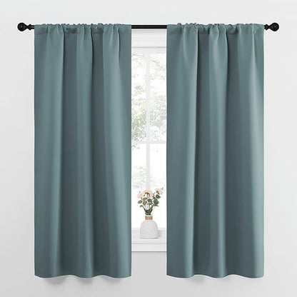 NICETOWN Greyish Blue Blackout Curtains Panels by NICETOWN