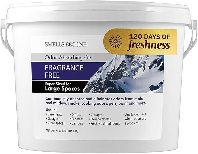 SMELLS BEGONE 1-Gallon Gel Odor Eliminator – High-Capacity, Long-Lasting Odor by SMELLSBEGONE