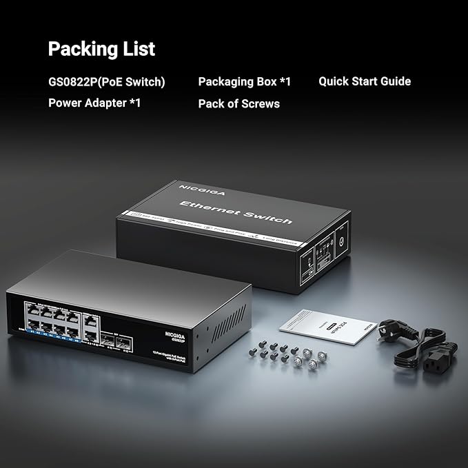 12 Port Gigabit PoE Switch Unmanaged - Image 6