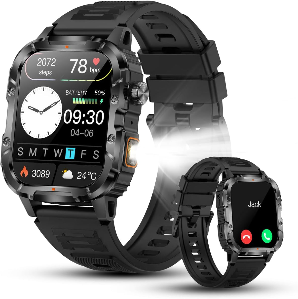 military smart watch for men, 30+ day battery, main product view