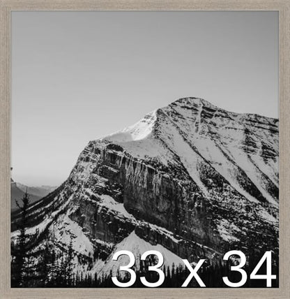 Frame It Easy 33 x 34 Rustic Gray Wood Frame by FrameItEasy