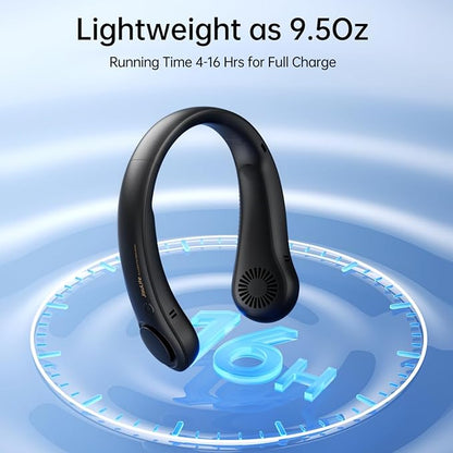 JISULIFE Portable Neck Fan, Hands-Free Bladeless, 5 Speeds, 4000 mAh Battery - Image 6