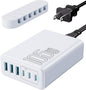 USB C Fast Charger, 105W GaN 6-Port Desktop USB Charging Station Hub, USB C by Nexwell