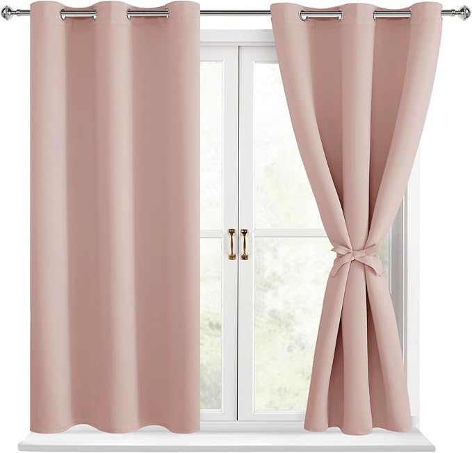 Hiasan Short Blackout Curtains for Bedroom by Hiasan