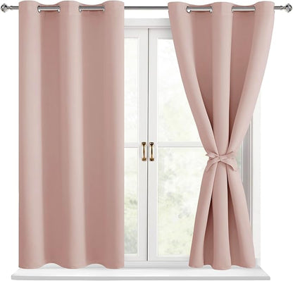 Hiasan Short Blackout Curtains for Bedroom by Hiasan
