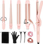 Ufree 5 in 1 Curling Iron with Ceramic Barrels, Curling Wand Set with Flat Iron by Ufree