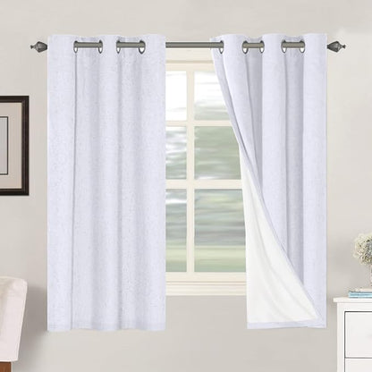 H.VERSAILTEX Primitive Linen Curtains 100% Blackout Curtain Drapes Burlap by HVERSAILTEX
