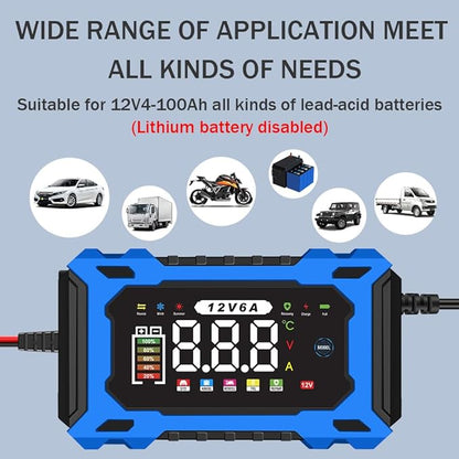 6-Amp 12V Smart Car Battery Charger, Battery Maintainer Trickle Charger - Image 7