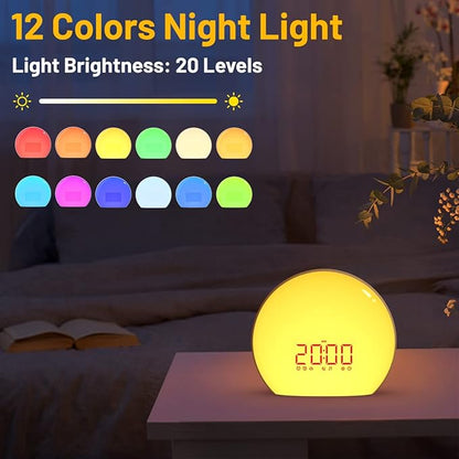 Audio and Video Receivers Sound Machine Alarm Clock Sunrise Wake Up Light - Image 4
