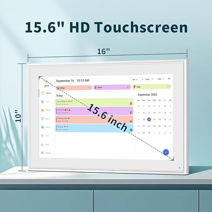 Canupdog 15.6 Inch Digital Calendar, Electronic Planner & Chore Chart - Image 9