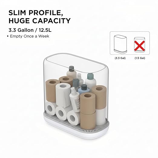 MUEE Dog Proof Trash Can, 3 Gallon Slim Bathroom Trash Can - Image 9