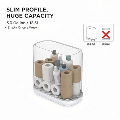 MUEE Dog Proof Trash Can, 3 Gallon Slim Bathroom Trash Can - Image 9