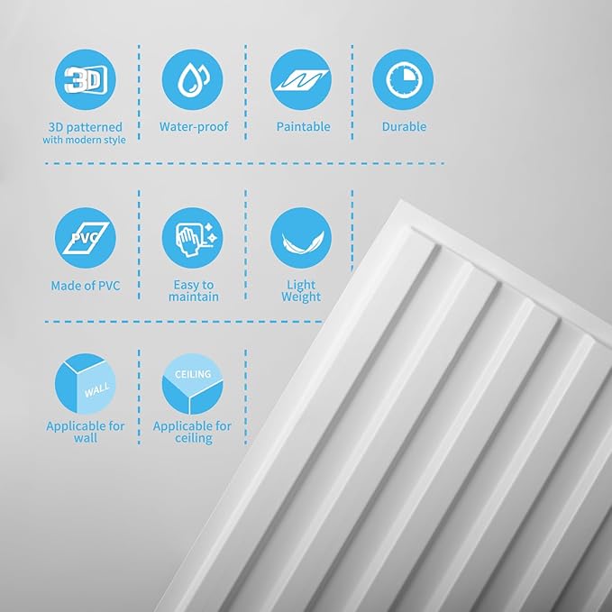 Art3d 6-Pack Slat Design 3D Wall Panels - Image 7
