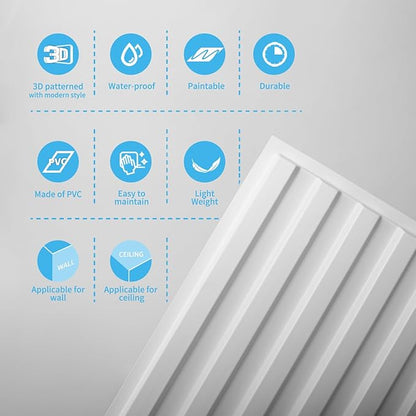 Art3d 6-Pack Slat Design 3D Wall Panels - Image 7