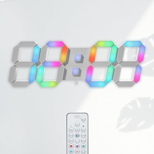 KOSUMOSU LED Wall Clock 15" RGB Digital LED Clock by KOSUMOSUTECHNOLOGY