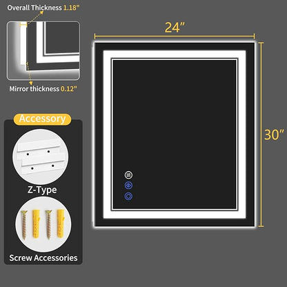 24"x30" LED Bathroom Mirror - Image 9