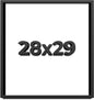 28x29 Shadow Box Frame Black | 1 Inch Deep Solid Wood Shadowbox Display Frame | by CustomPictureFrames