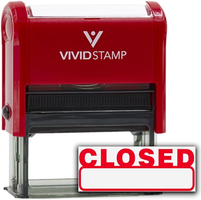Basic Closed Self Inking Rubber Stamp by Vivid+Stamp