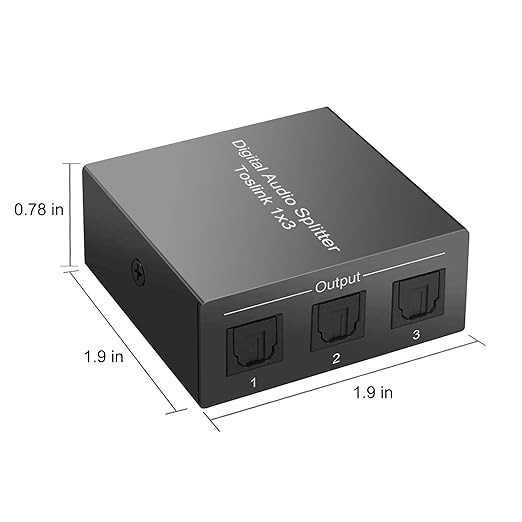 3 Port Toslink Splitter with Optical Cable Premium Quality Digital Optical - Image 7