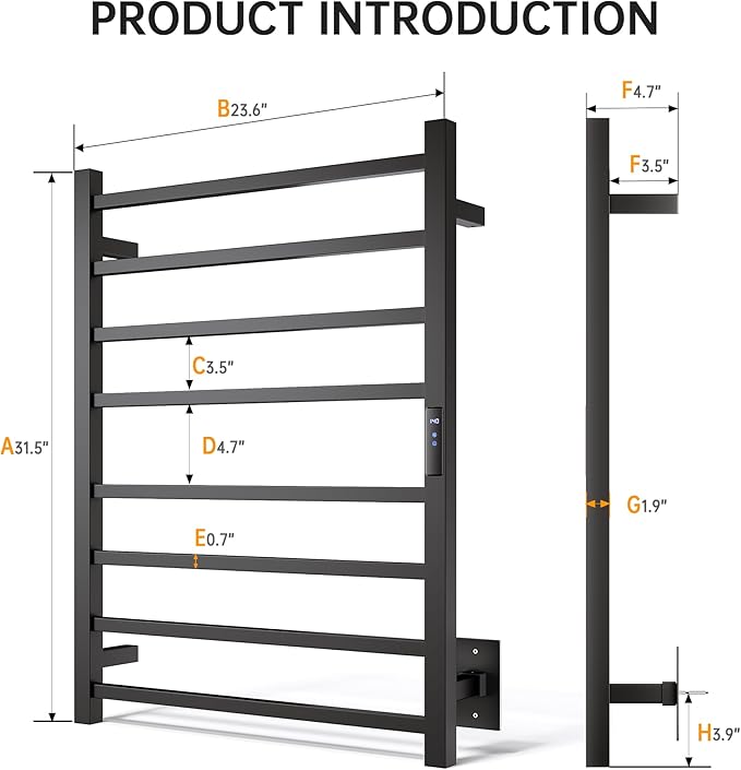 Towel Warmer Rack, Heated Towel Racks - Image 6