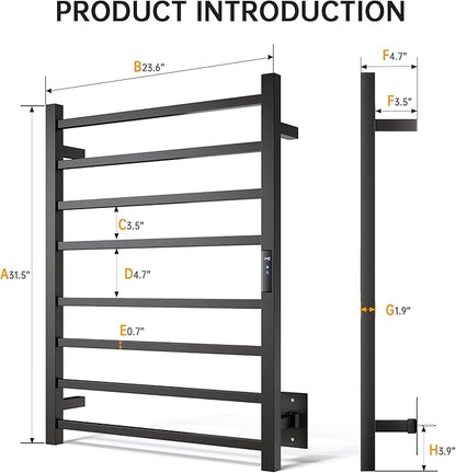 Towel Warmer Rack, Heated Towel Racks - Image 6