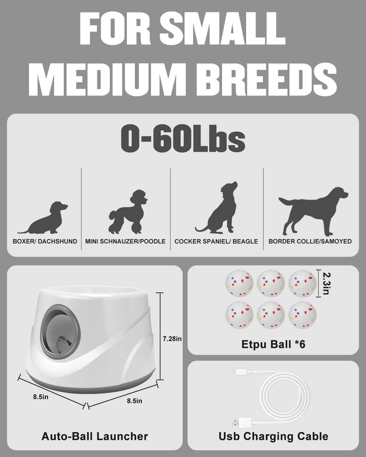 automatic ball thrower for dogs, ball launcher for, package contents