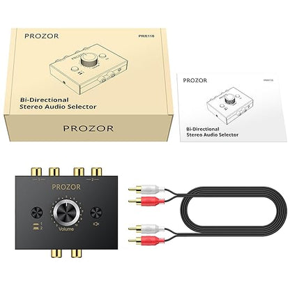 PROZOR 3.5mm & RCA Bi-Directional Audio Switch, 2-in-1-Out / 1-in-2-Out Passive - Image 8