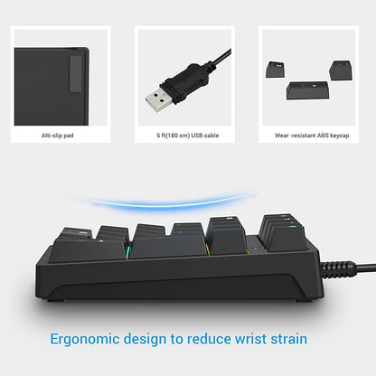 Number Pad, Mechanical USB Wired Numeric Keypad - Image 6