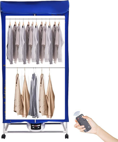 Electric Portable Clothes Dryer, 1200-1500W Travel Dryer Machine Folding Remote - Image 6