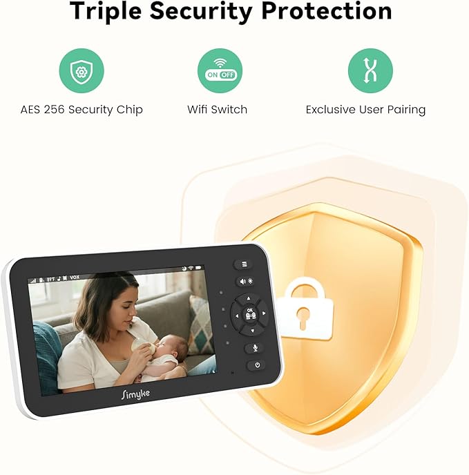 Video Baby Monitor with Camera and Audio, No Wifi or Free App Mode, - Image 4