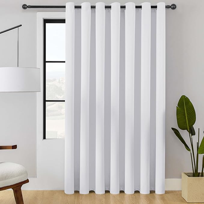ChrisDowa Room Divider Curtain 120 Inches Long, Wide Blackout Sliding Door by ChrisDowa