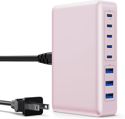 USB C Charger 300W USB C Charger Block 8-Ports GaN IV Fast Charging Station by APHUWJ