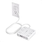 TESSAN Surge Protector Power Strip 2100J, 5 Ft Flat Plug Extension Cord by TESSAN