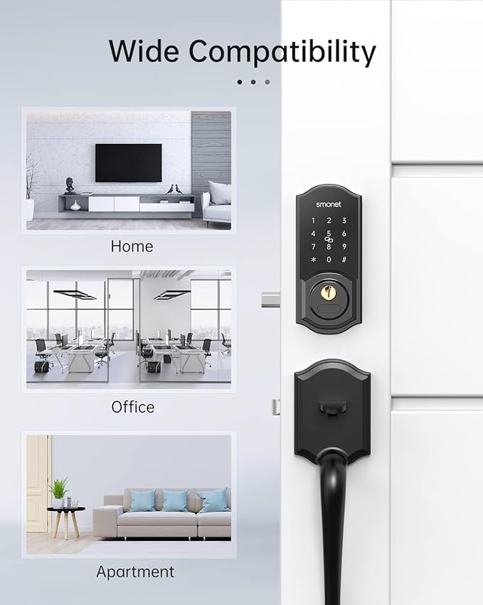 Smart Deadbolt, SMONET Keyless Entry Door Lock - Image 4