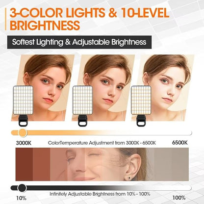 JINGCOOL Magnetic Selfie Light, Portable Phone Clip, 6 oz, Rechargeable Ring - Image 2