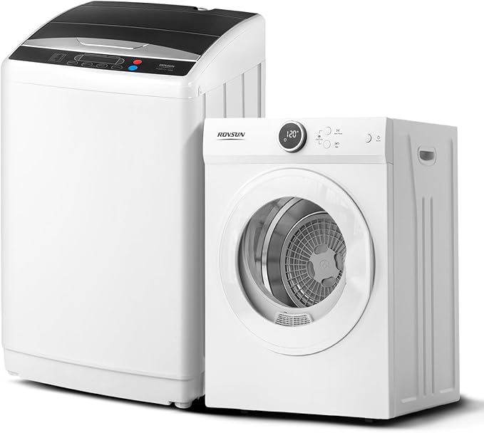 ROVSUN 1.8CuFt Portable Clothes Dryer and 25LBS Full-Automatic Washing Machine by ROVSUN