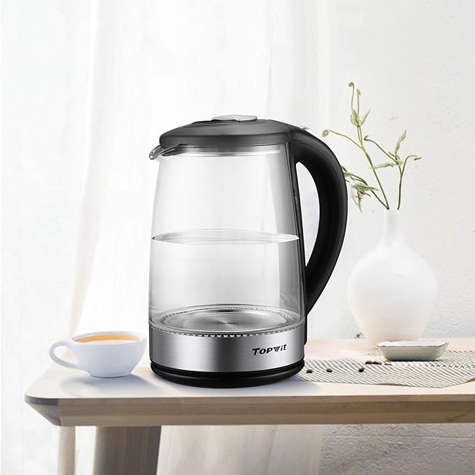 TOPWIT Electric Kettle Glass Hot Water Kettle, 2.0L Water Warmer, BPA-Free - Image 7