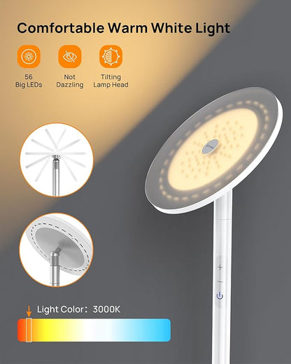 TROND Floor Lamp, 5000LM Super Bright Sky LED Modern Torchiere Standing Lamp - Image 2