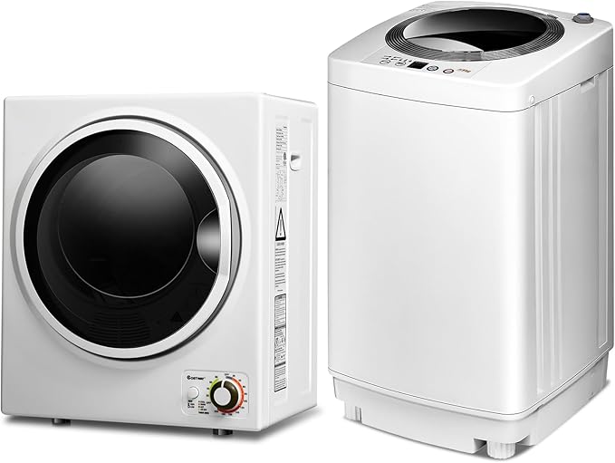 COSTWAY Washer and Dryer Combo Set, 8Lbs Capacity Portable Washing Machine by COSTWAY