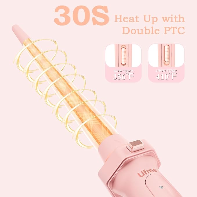 Ufree 5 in 1 Curling Iron with Ceramic Barrels, Curling Wand Set with Flat Iron - Image 3