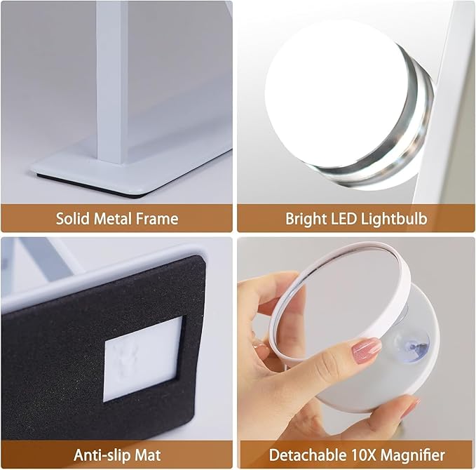 FENCHILIN Vanity Mirror with Light Lighted Makeup Mirror Vanity Makeup Mirror - Image 6