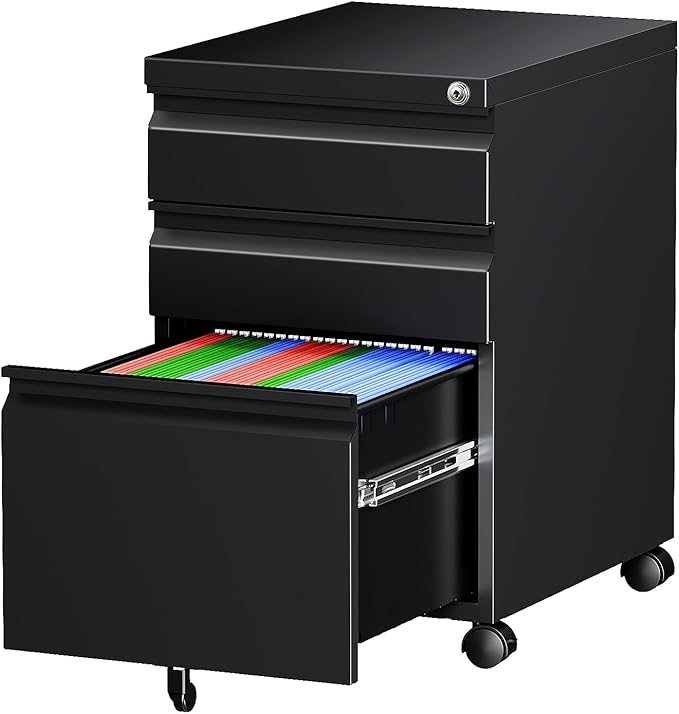 Letaya 3 Drawer Mobile File Cabinet by LetayaMetalCabinets