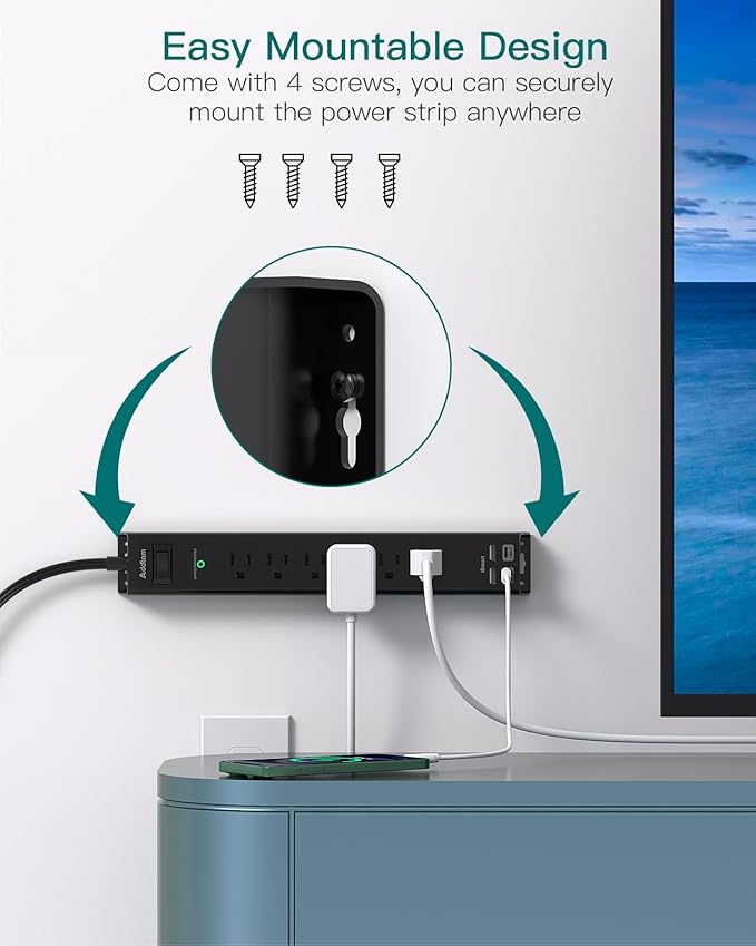 6Ft Power Strip Surge Protector - Image 6