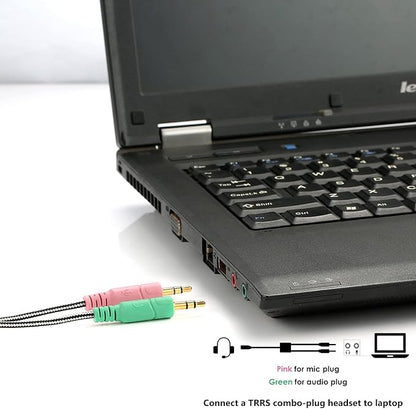 MillSO Headphone Splitter for Computer CTIA 3.5mm TRRS Female to Dual TRS Male - Image 3