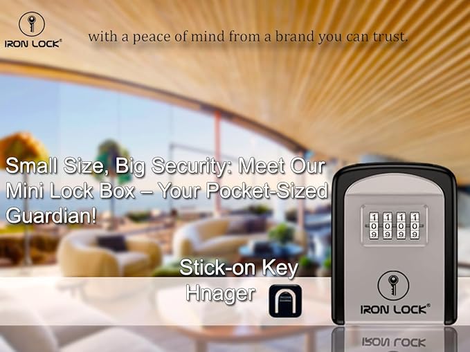 Iron Lock® Key Lock Box Wall Mount – Waterproof Heavy Duty Metal Lock Box - Image 9